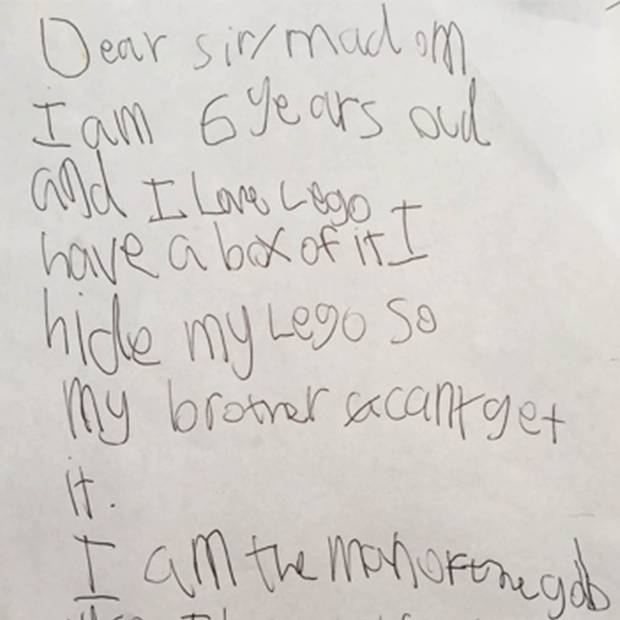 Lego Work Experience Letter