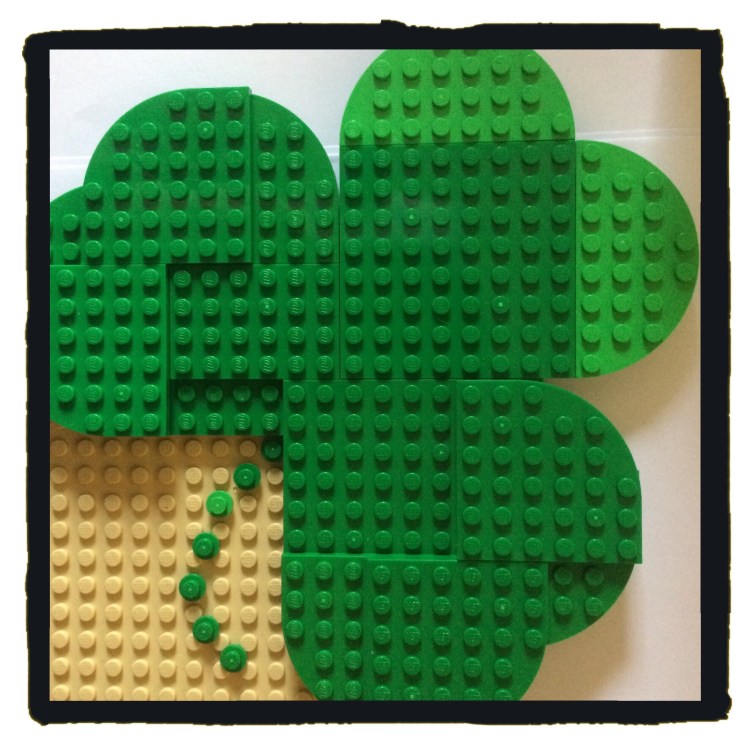 St. Patrick's Day Shamrock made out of LEGO